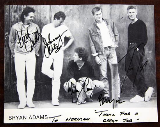 Five autograph albums and two albums of signed photos of 1980s-90s pop stars and celebrities